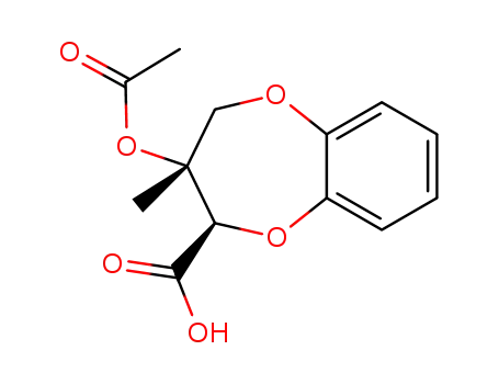 2H-1,5-벤조디옥세핀-2-카르복실산, 3,4-디히드로-3-히드록시-3-메틸-, 아세테이트(8CI)