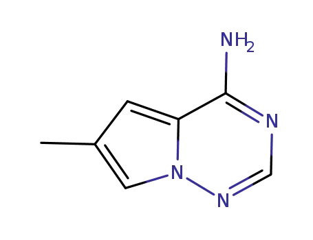 Molecular Structure of 937047-29-5 (Pyrrolo[2,1-f][1,2,4]triazin-4-aMine, 6-Methyl-)