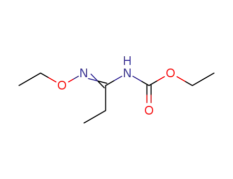Molecular Structure of 34375-73-0 (N-[1-(Ethoxyimino)propyl]carbamic acid ethyl ester)