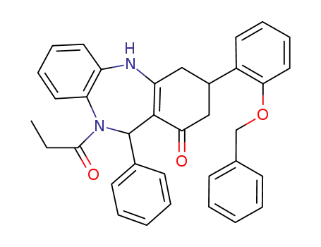 3-[2-(benzyloxy)phenyl]-11-phenyl-10-propionyl-2,3,4,5,10,11-hexahydro-1H-dibenzo[b,e][1,4]diazepin-1-one