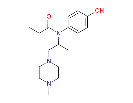 Molecular Structure of 93736-97-1 (N-(4-hydroxyphenyl)-N-[1-methyl-2-(4-methylpiperazin-1-yl)ethyl]propanamide)