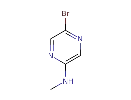 Molecular Structure of 446286-92-6 (5-BROMO-2-(METHYLAMINO)PYRAZINE)