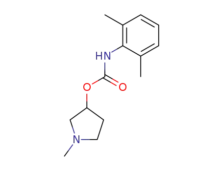 Molecular Structure of 32550-21-3 (N-(2,6-Dimethylphenyl)carbamic acid 1-methyl-3-pyrrolidinyl ester)