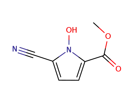 Molecular Structure of 848499-68-3 (1H-Pyrrole-2-carboxylic acid, 5-cyano-1-hydroxy-, methyl ester)
