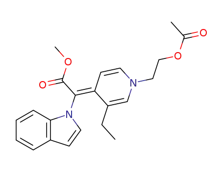methyl (Z)-α-<1-(2-acetoxy-ethyl)-3-ethyl-1,4-dihydro-4-pyridylidene>-1-indoleacetate