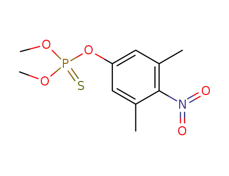 Molecular Structure of 50590-05-1 (Phosphorothioic acid O-(3,5-dimethyl-4-nitrophenyl)O,O-dimethyl ester)