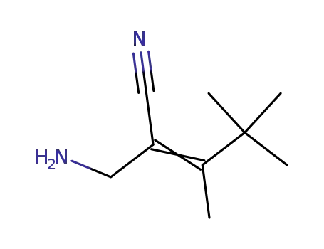 Molecular Structure of 42009-35-8 (2-Pentenenitrile,  2-(aminomethyl)-3,4,4-trimethyl-)