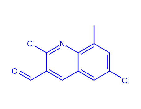 Molecular Structure of 938138-94-4 (2,6-DICHLORO-8-METHYLQUINOLINE-3-CARBOXALDEHYDE)