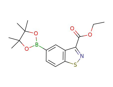 1,2-Benzisothiazole-3-carboxylic acid, 5-(4,4,5,5-tetramethyl-1,3,2-dioxaborolan-2-yl)-, ethyl ester