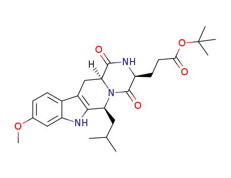(3S,6S,12aS)-1,2,3,4,6,7,12,12a-oCtahydro-9-methoxy-6-(2-methylpropyl)-1,4-dioxopyrazino[1',2':1,6]pyrido[3,4-b]indole-3-propanoic acid 1,1-dimethylethyl ester