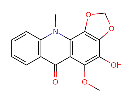4-hydroxy-5-methoxy-11-methyl-11<i>H</i>-[1,3]dioxolo[4,5-<i>c</i>]acridin-6-one