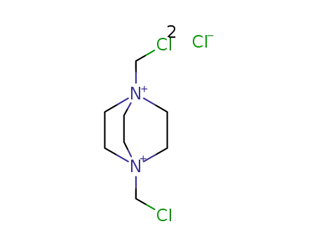 Molecular Structure of 104303-92-6 (1,4-Diazoniabicyclo[2.2.2]octane, 1,4-bis(chloromethyl)-, dichloride)
