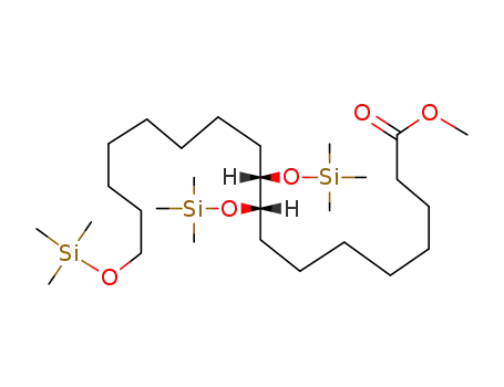 Molecular Structure of 40707-76-4 (9,10,18-Tris(trimethylsilyloxy)octadecanoic acid methyl ester)