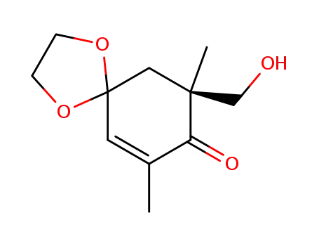 (-)-(6S)-4,4-ethylenedioxy-6-hydroxymethyl-2,6-dimethyl-2-cyclohexen-1-one