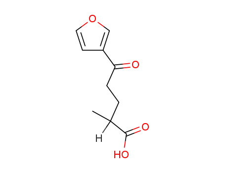 Molecular Structure of 496-07-1 ((+)-5-(3-Furanyl)-2-methyl-5-oxovaleric acid)