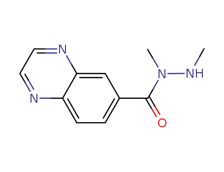 Molecular Structure of 937279-41-9 (6-Quinoxalinecarboxylic acid, 1,2-diMethylhydrazide)