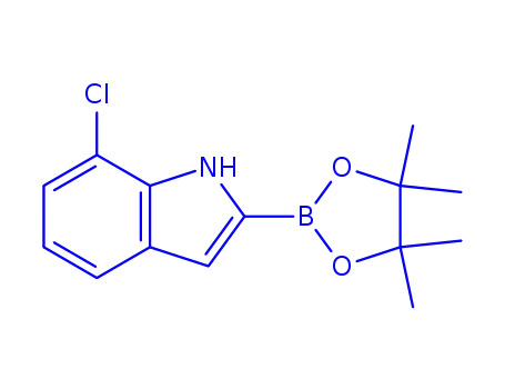 Molecular Structure of 936901-92-7 (7-Chloroindole-2-boronic acid, pinacol ester)