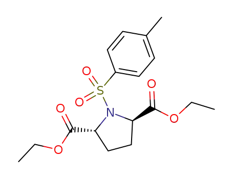Molecular Structure of 93725-00-9 (diethyl 1-tosylpyrrolidine-2,5-dicarboxylate)