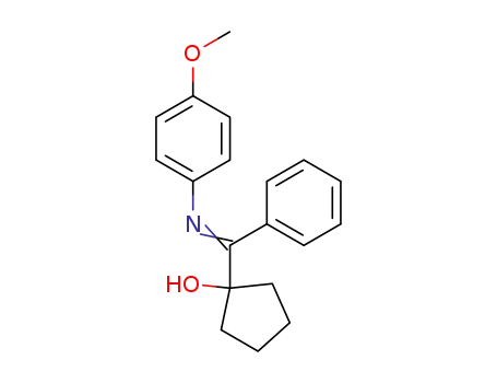 Molecular Structure of 3543-37-1 (1-[(E)-[(4-methoxyphenyl)imino](phenyl)methyl]cyclopentanol)