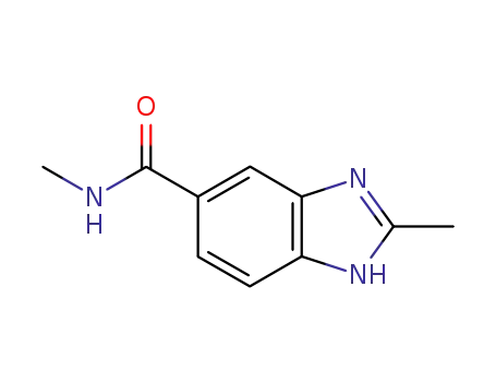 Molecular Structure of 93690-15-4 (5(Or6)-Benzimidazolecarboxamide,N,2-dimethyl-(7CI))