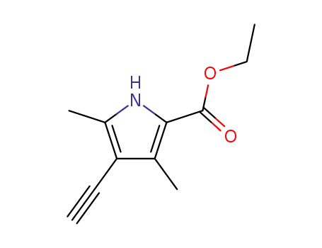 Molecular Structure of 52649-03-3 (2,4-Dimethyl-3-ethynyl-1H-pyrrole-5-carboxylic acid ethyl ester)