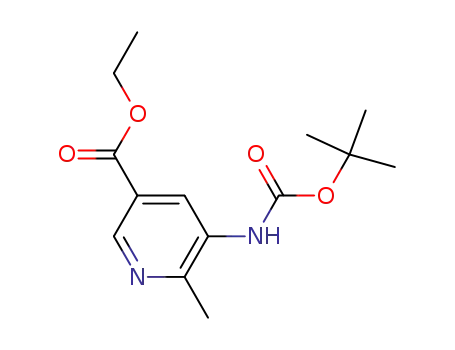 Molecular Structure of 936801-42-2 (Ethyl 5-([(Tert-Butoxy)Carbonyl]Amino)-6-Methylpyridine-3-Carboxylate)
