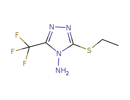 Molecular Structure of 459210-90-3 (3-(ETHYLSULFANYL)-5-(TRIFLUOROMETHYL)-4H-1,2,4-TRIAZOL-4-AMINE)