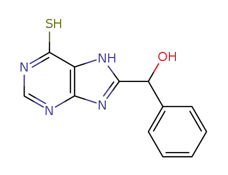 Molecular Structure of 4244-55-7 (8-[hydroxy(phenyl)methyl]-5,9-dihydro-6H-purine-6-thione)