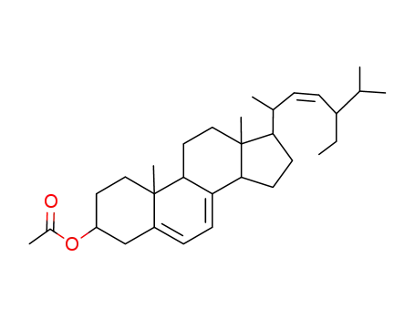 Molecular Structure of 39533-73-8 (3β-Acetoxystigmasta-5,7,22-triene)