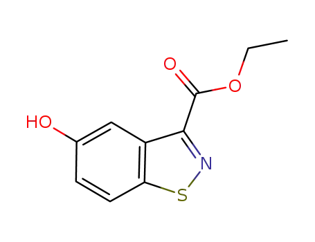 Molecular Structure of 936923-43-2 (5-Hydroxy-1,2-benzisothiazole-3-carboxylic acid ethyl ester)