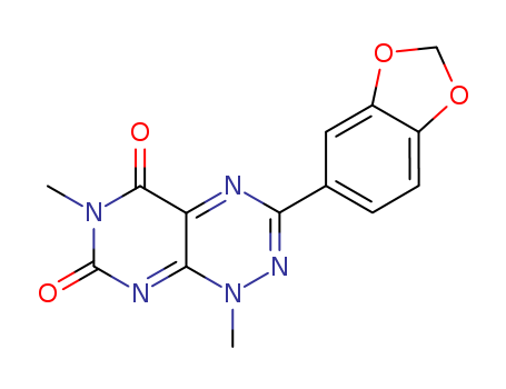 Pyrimido[5,4-e]-1,2,4-triazine-5,7(1H,6H)-dione, 3-(1,3-benzodioxol-5-yl)-1,6-dimethyl- cas  52199-05-0