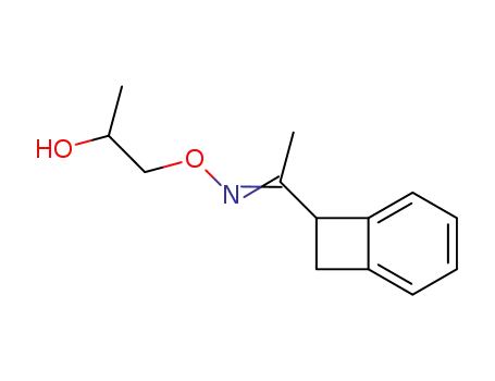 Molecular Structure of 6813-92-9 (Bicyclo[4.2.0]octa-1,3,5-trien-7-yl(methyl) ketone O-(2-hydroxypropyl)oxime)
