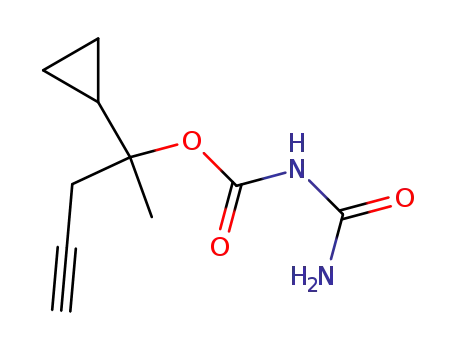 Molecular Structure of 93882-81-6 (Allophanic acid, 1-cyclopropyl-1-methyl-3-butynyl ester (7CI))