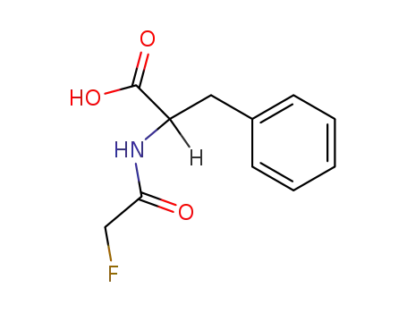 Molecular Structure of 6310-38-9 (2-[(2-fluoroacetyl)amino]-3-phenyl-propanoic acid)