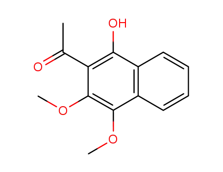Molecular Structure of 55044-93-4 (1-Hydroxy-3,4-dimethoxy-2-naphthalenyl(methyl) ketone)