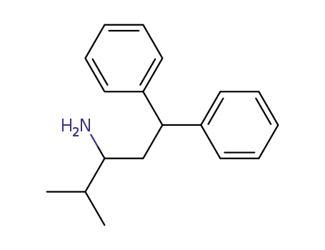 Molecular Structure of 93948-25-5 (4-methyl-1,1-diphenylpentan-3-amine)