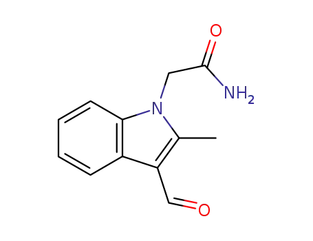 Molecular Structure of 61922-00-7 (2-(3-FORMYL-2-METHYL-INDOL-1-YL)-ACETAMIDE)
