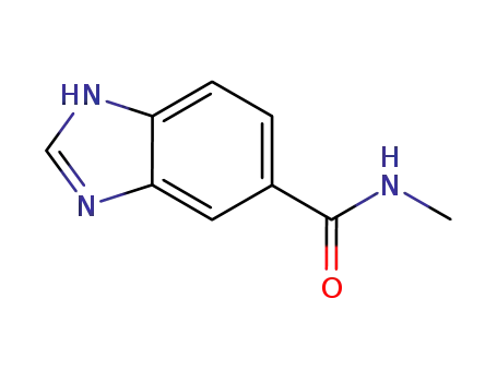 Molecular Structure of 629670-19-5 (1H-Benzimidazole-5-carboxamide,  N-methyl-  (9CI))