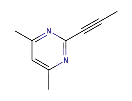 Molecular Structure of 66298-32-6 (Pyrimidine, 4,6-dimethyl-2-(1-propynyl)- (9CI))