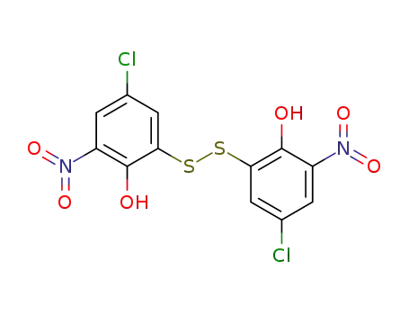 Molecular Structure of 57548-08-0 (Bis(2-hydroxy-3-nitro-5-chlorophenyl) persulfide)