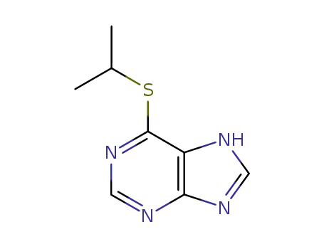 Molecular Structure of 5443-87-8 (6-(propan-2-ylsulfanyl)-5H-purine)