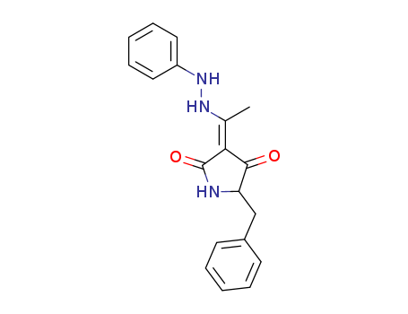 5-benzyl-3-[1-(2-phenylhydrazinyl)ethylidene]pyrrolidine-2,4-dione cas  59876-26-5