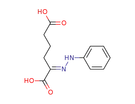Molecular Structure of 5435-42-7 ((2E)-2-(phenylhydrazinylidene)hexanedioic acid)