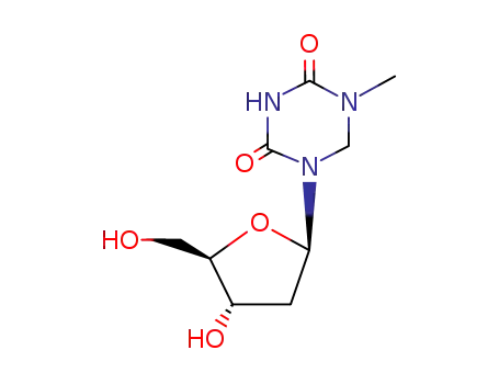1,3,5-Triazine-2,4(1H,3H)-dione, 1-(2-deoxy-beta-D-erythro-pentofuranosyl)dihydro-5-methyl-