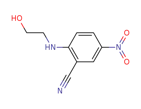 Molecular Structure of 63989-40-2 (2-(2-HYDROXYETHYLAMINO)-5-NITROBENZONITRILE)