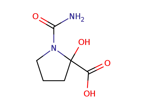 Molecular Structure of 67736-30-5 (Proline, 1-(aminocarbonyl)-2-hydroxy- (9CI))