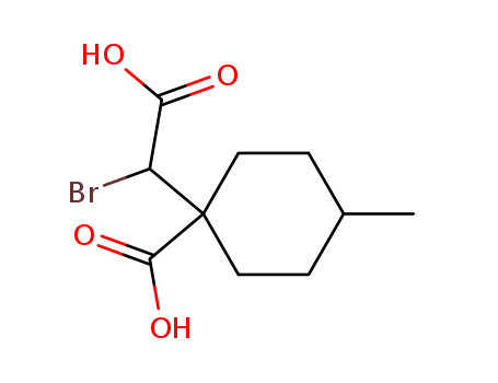 1-(bromo-carboxy-methyl)-4-methyl-cyclohexane-1-carboxylic acid cas  5433-05-6