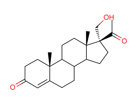 Molecular Structure of 65968-94-7 (17-(hydroxymethyl)pregn-4-ene-3,20-dione)
