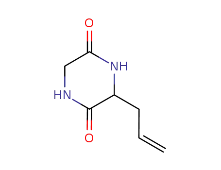 Molecular Structure of 61892-78-2 (2,5-Piperazinedione,  3-(2-propenyl)-  (9CI))