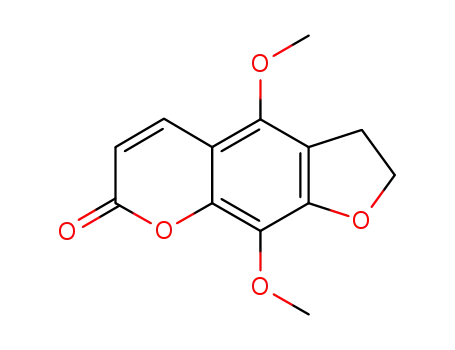 Molecular Structure of 6938-24-5 (4,9-dimethoxy-2,3-dihydro-7H-furo[3,2-g]chromen-7-one)
